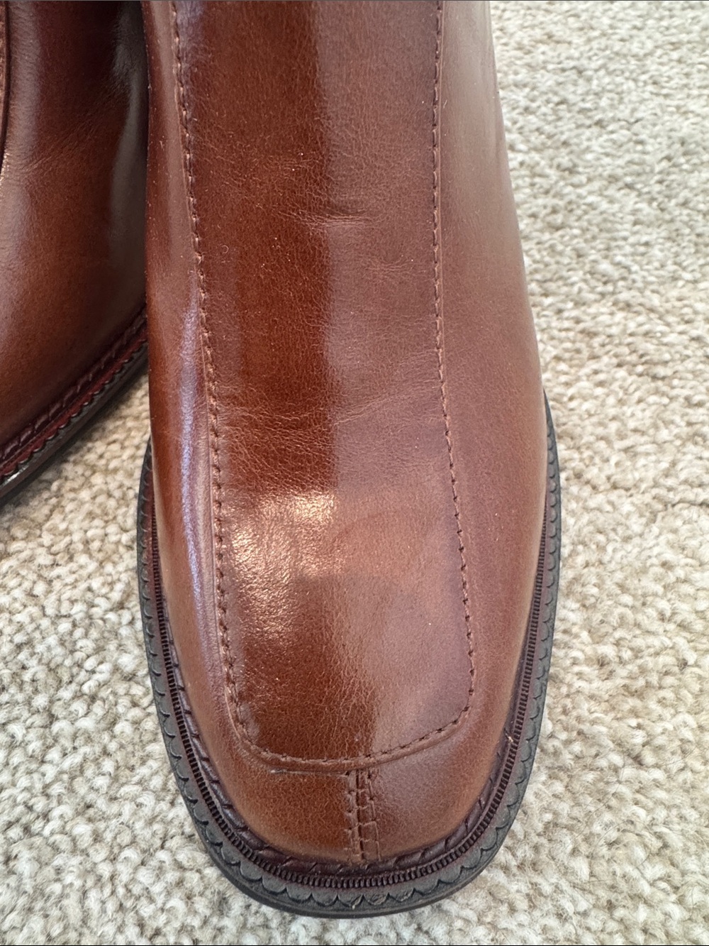 Steve Madden Women’s Brown Leather Downtown Boots - Picture 5 of 7